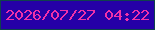 文字の大きさ：5、枠の色：0f424c、背景の色：2500a7、文字の色：f031a9 無料ブログパーツのブログ時計