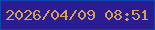 文字の大きさ：5、枠の色：0f46ae、背景の色：2b1c91、文字の色：d2a059 無料ブログパーツのブログ時計
