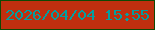 文字の大きさ：4、枠の色：0f4803、背景の色：c02f0f、文字の色：029fa1 無料ブログパーツのブログ時計