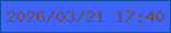 文字の大きさ：2、枠の色：0f4aa2、背景の色：3d63f9、文字の色：704a54 無料ブログパーツのブログ時計