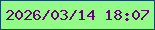 文字の大きさ：5、枠の色：0f4b63、背景の色：93fb88、文字の色：650475 無料ブログパーツのブログ時計