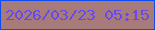 文字の大きさ：1、枠の色：0f4bf2、背景の色：a67b7a、文字の色：6648eb 無料ブログパーツのブログ時計