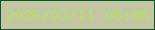 文字の大きさ：3、枠の色：0f502b、背景の色：c3c7a1、文字の色：b4dc6e 無料ブログパーツのブログ時計