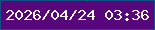 文字の大きさ：4、枠の色：0f5386、背景の色：57067c、文字の色：fcf8ed 無料ブログパーツのブログ時計