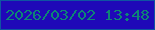文字の大きさ：3、枠の色：0f54a2、背景の色：1f08b8、文字の色：0d8575 無料ブログパーツのブログ時計