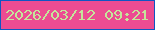 文字の大きさ：4、枠の色：0f56c3、背景の色：ec4c92、文字の色：c4e69b 無料ブログパーツのブログ時計