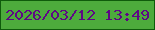 文字の大きさ：5、枠の色：0f5b0b、背景の色：4dab3c、文字の色：5e0785 無料ブログパーツのブログ時計
