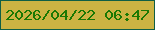 文字の大きさ：2、枠の色：0f5e45、背景の色：cbb343、文字の色：1a7803 無料ブログパーツのブログ時計