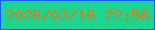 文字の大きさ：3、枠の色：0f5ef3、背景の色：1dd591、文字の色：d47e21 無料ブログパーツのブログ時計