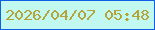 文字の大きさ：3、枠の色：0f5fe7、背景の色：c1f9f1、文字の色：b5a339 無料ブログパーツのブログ時計