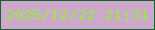 文字の大きさ：2、枠の色：0f6432、背景の色：cda8cb、文字の色：97e949 無料ブログパーツのブログ時計