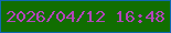 文字の大きさ：3、枠の色：0f68b1、背景の色：116e01、文字の色：b544bb 無料ブログパーツのブログ時計