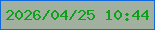 文字の大きさ：2、枠の色：0f68dd、背景の色：a2b19f、文字の色：0ba11b 無料ブログパーツのブログ時計
