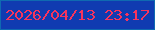 文字の大きさ：3、枠の色：0f6ab1、背景の色：103bb1、文字の色：f7345d 無料ブログパーツのブログ時計