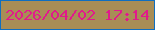 文字の大きさ：3、枠の色：0f6ec0、背景の色：a88d56、文字の色：e11a8c 無料ブログパーツのブログ時計