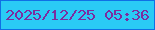文字の大きさ：5、枠の色：0f70e5、背景の色：2acbf5、文字の色：7b2d9f 無料ブログパーツのブログ時計