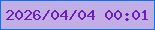 文字の大きさ：1、枠の色：0f70f0、背景の色：c0aee4、文字の色：701dba 無料ブログパーツのブログ時計