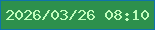 文字の大きさ：4、枠の色：0f73aa、背景の色：2d904c、文字の色：c0febc 無料ブログパーツのブログ時計