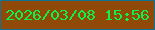 文字の大きさ：2、枠の色：0f7493、背景の色：91490a、文字の色：0df347 無料ブログパーツのブログ時計