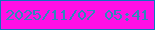 文字の大きさ：2、枠の色：0f74be、背景の色：ff10e5、文字の色：3088bc 無料ブログパーツのブログ時計