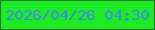 文字の大きさ：3、枠の色：0f762b、背景の色：1dec23、文字の色：3a91e3 無料ブログパーツのブログ時計