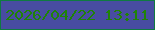 文字の大きさ：4、枠の色：0f7a41、背景の色：484ca1、文字の色：1f8306 無料ブログパーツのブログ時計