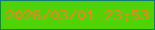 文字の大きさ：5、枠の色：0f7b7a、背景の色：50d304、文字の色：f47f27 無料ブログパーツのブログ時計