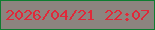 文字の大きさ：5、枠の色：0f7d30、背景の色：8d847f、文字の色：e02839 無料ブログパーツのブログ時計