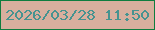 文字の大きさ：1、枠の色：0f7d3f、背景の色：d8af9e、文字の色：469390 無料ブログパーツのブログ時計