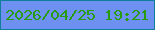 文字の大きさ：5、枠の色：0f7e9b、背景の色：6d90f1、文字の色：279c11 無料ブログパーツのブログ時計