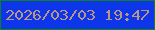 文字の大きさ：4、枠の色：0f821e、背景の色：0d35ea、文字の色：bc9585 無料ブログパーツのブログ時計