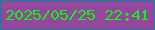文字の大きさ：5、枠の色：0f839a、背景の色：95469d、文字の色：0af414 無料ブログパーツのブログ時計