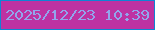 文字の大きさ：3、枠の色：0f84d4、背景の色：be32a2、文字の色：92a5ec 無料ブログパーツのブログ時計
