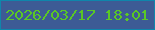 文字の大きさ：3、枠の色：0f86ab、背景の色：3d5b95、文字の色：5ac825 無料ブログパーツのブログ時計
