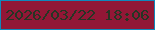 文字の大きさ：3、枠の色：0f88bb、背景の色：911736、文字の色：263524 無料ブログパーツのブログ時計