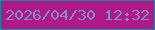 文字の大きさ：1、枠の色：0f8cac、背景の色：af1a87、文字の色：7f8ed1 無料ブログパーツのブログ時計