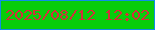 文字の大きさ：2、枠の色：0f8de8、背景の色：08cd0b、文字の色：d32f3b 無料ブログパーツのブログ時計