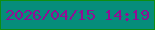 文字の大きさ：5、枠の色：0f8e11、背景の色：068d7b、文字の色：920d94 無料ブログパーツのブログ時計