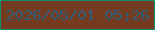 文字の大きさ：5、枠の色：0f8e68、背景の色：753b20、文字の色：2f5e76 無料ブログパーツのブログ時計