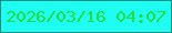 文字の大きさ：3、枠の色：0f8e87、背景の色：1ffcf2、文字の色：23db43 無料ブログパーツのブログ時計