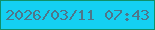 文字の大きさ：1、枠の色：0f9069、背景の色：14d0f2、文字の色：4e768a 無料ブログパーツのブログ時計
