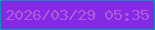 文字の大きさ：2、枠の色：0f90b9、背景の色：8429e4、文字の色：b459d8 無料ブログパーツのブログ時計