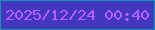 文字の大きさ：2、枠の色：0f95b1、背景の色：4336bf、文字の色：bb60fa 無料ブログパーツのブログ時計