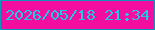 文字の大きさ：1、枠の色：0f96bd、背景の色：f30ea0、文字の色：1fc8e6 無料ブログパーツのブログ時計