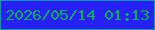 文字の大きさ：4、枠の色：0f97a4、背景の色：2621fa、文字の色：0bae55 無料ブログパーツのブログ時計