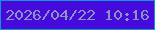 文字の大きさ：4、枠の色：0f97d4、背景の色：460bdc、文字の色：8b95c0 無料ブログパーツのブログ時計