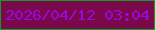文字の大きさ：2、枠の色：0f9e25、背景の色：7a094b、文字の色：9b07e1 無料ブログパーツのブログ時計