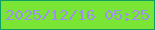 文字の大きさ：5、枠の色：0f9f64、背景の色：7be536、文字の色：9d92eb 無料ブログパーツのブログ時計