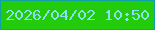 文字の大きさ：1、枠の色：0fa1a5、背景の色：23cc0a、文字の色：8ae0ef 無料ブログパーツのブログ時計