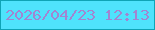 文字の大きさ：2、枠の色：0fa4b6、背景の色：4fe3fc、文字の色：a285d1 無料ブログパーツのブログ時計